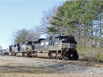 NS 1142 leads two Dash 9's and train 350 at Fetner